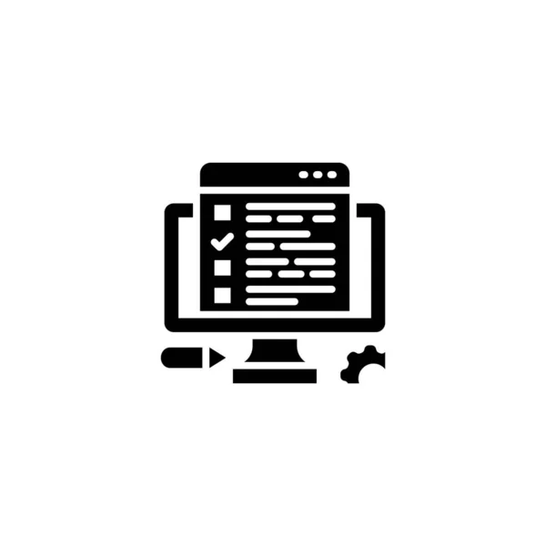 Online Exam Icon Vector — 스톡 벡터