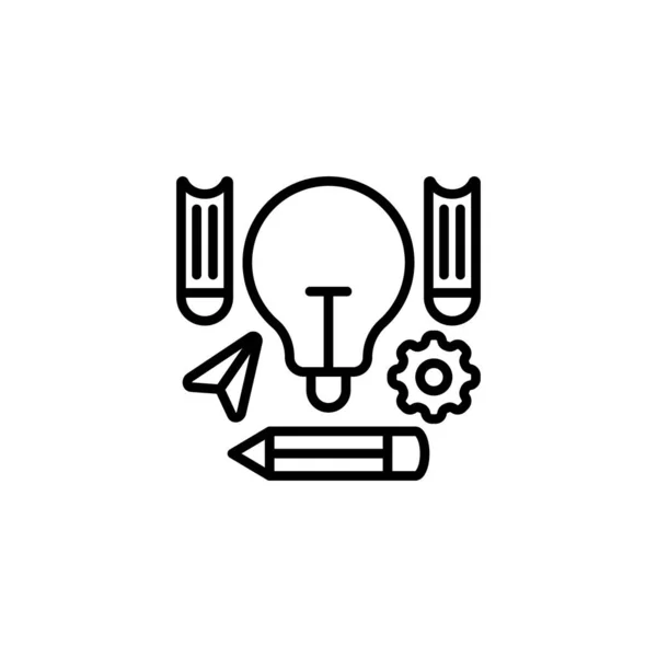 Kunskap Ljus Ikon Vektor Logotyp — Stock vektor