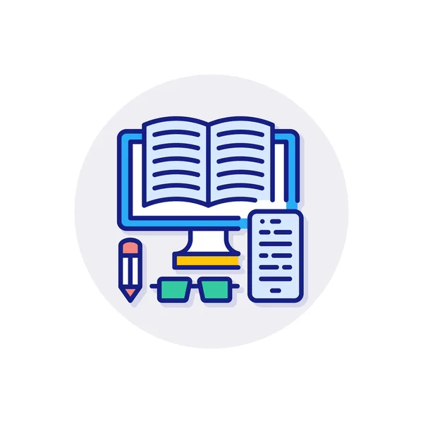 Ícone Book Vetor Logotipo —  Vetores de Stock