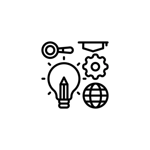 Ícone Ideias Inteligentes Vetor Logotipo — Vetor de Stock