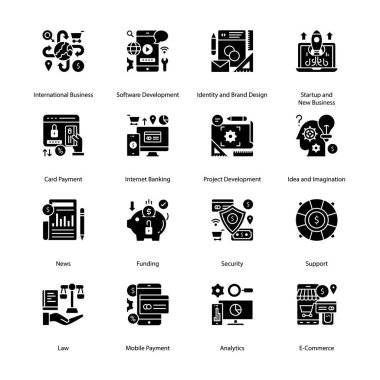 E-Ticaret Kabartma Simgeleri - Katı, Vektörler