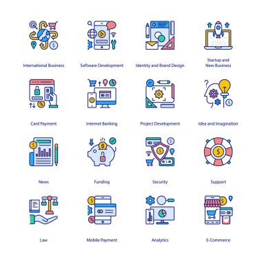 E-Ticaret Doldurulmuş Simgeler - Okkalı, Vektörler