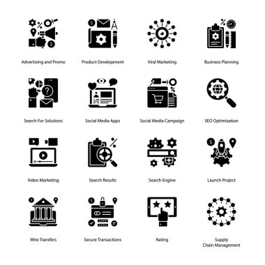 E-Ticaret Kabartma Simgeleri - Katı, Vektörler