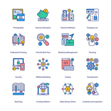 E-Ticaret Doldurulmuş Simgeler - Okkalı, Vektörler