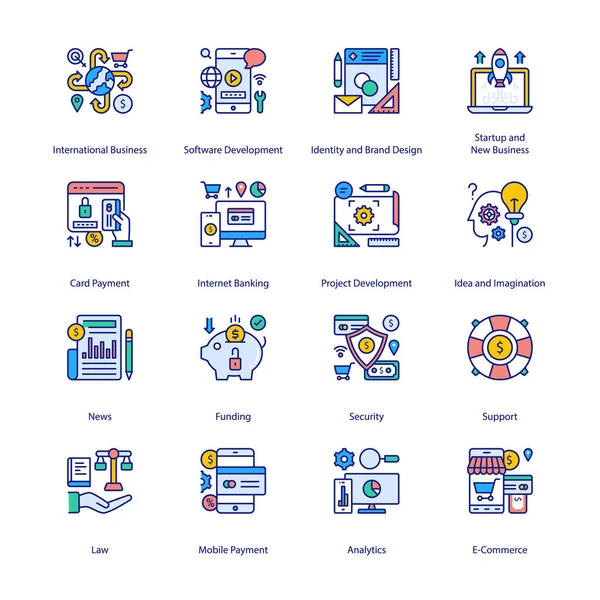 E-Ticaret Doldurulmuş Simgeler - Okkalı, Vektörler