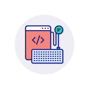 Vektör içinde kodlama simgesi. Logotype