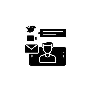 Vektör olarak Sosyal Medya simgesi. Logotype