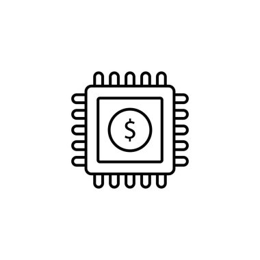 Dijital para birimi, vektör simgesi. Logotype