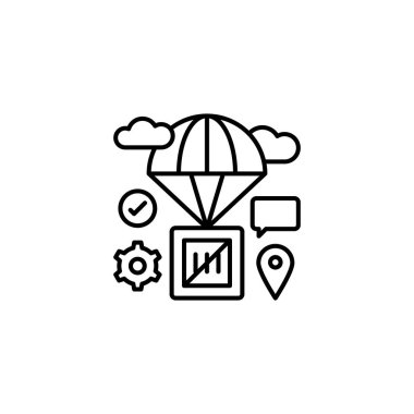 Teslimat simgesi vektörde. Logotype