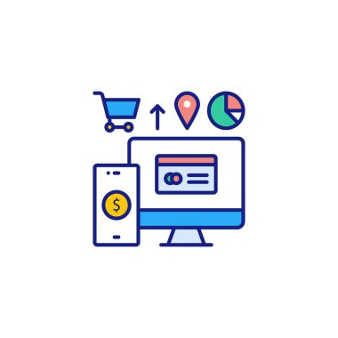 Vektör olarak internet bankacılık simgesi. Logotype