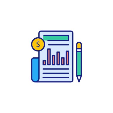 İş İstatistikleri vektör simgesi. Logotype