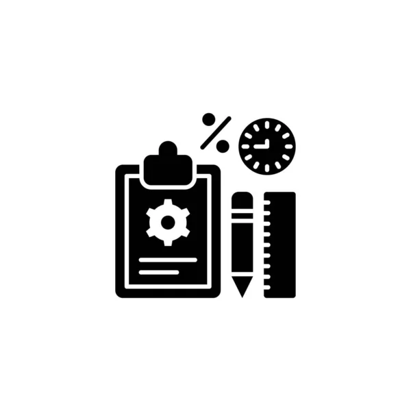 Icône Business Planning Vecteur Logotype — Image vectorielle