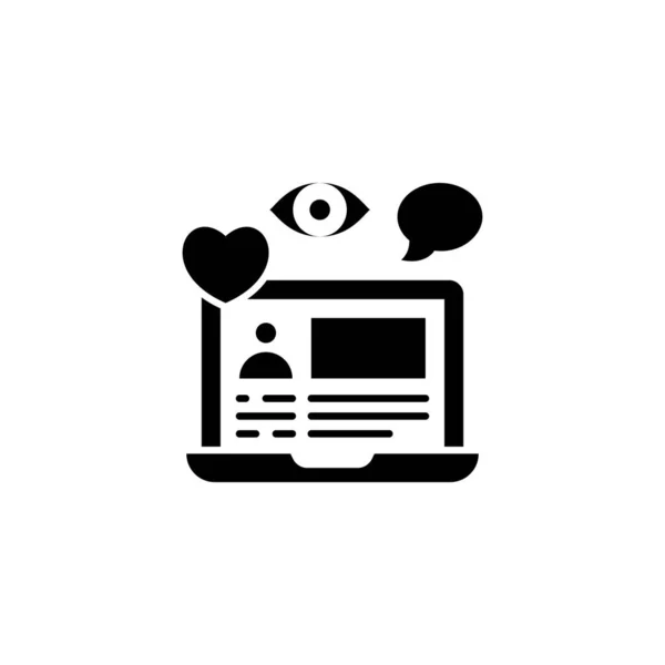Icono Aplicaciones Redes Sociales Vector Logotipo — Archivo Imágenes Vectoriales