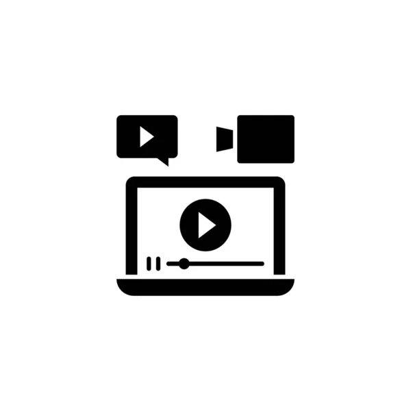 Video Marketing Icoon Vector Logotype — Stockvector