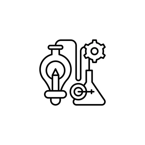Креативность Вдохновение Иконка Векторе Логотип — стоковый вектор