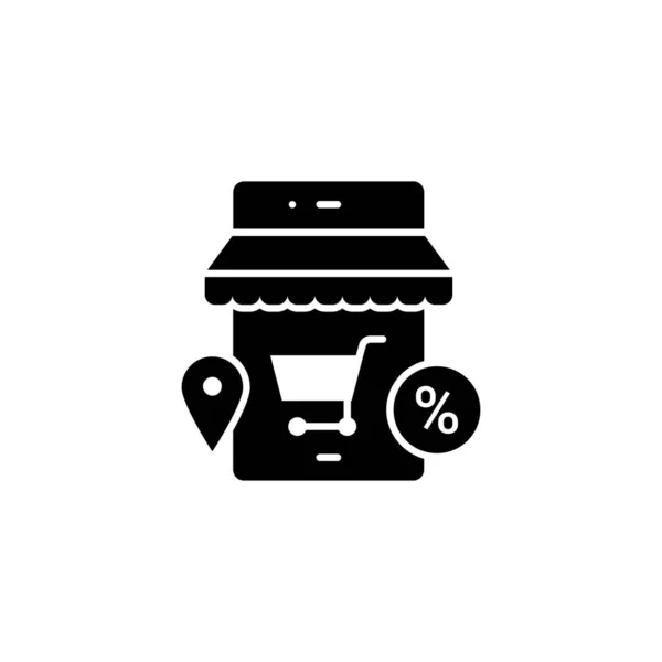 Εικονίδιο Mobile Commerce Διάνυσμα Λογότυπο — Διανυσματικό Αρχείο