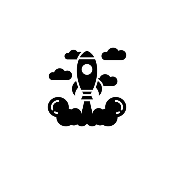 Icono Lanzamiento Vector Logotipo — Vector de stock