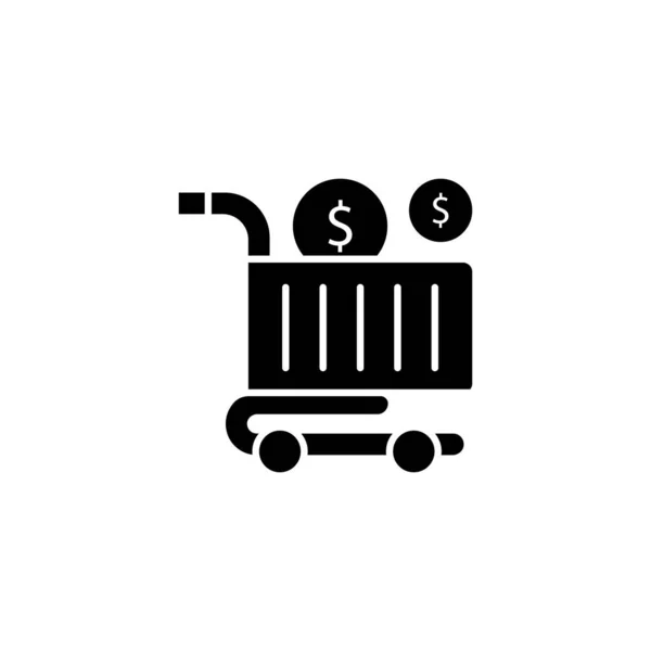Εικονίδιο Καλάθι Αγορών Διάνυσμα Λογότυπο — Διανυσματικό Αρχείο