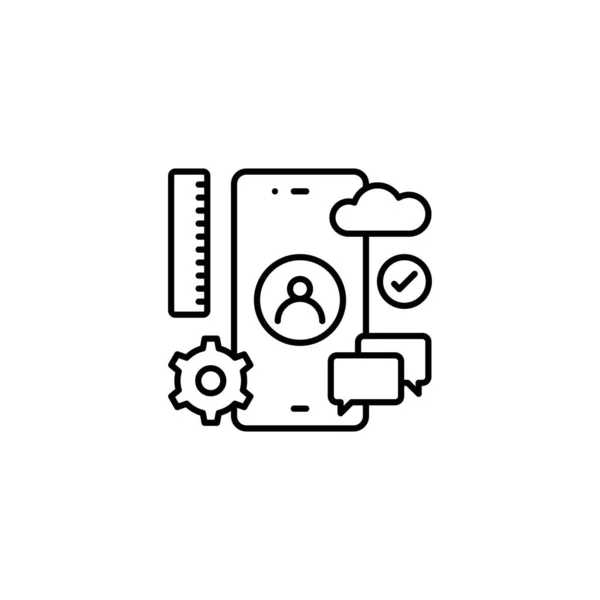 Ontwikkeling Icoon Vector Logotype — Stockvector