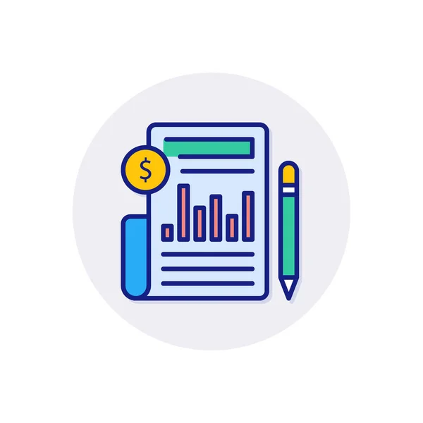 Business Statistics Icon Vector Logotype — Stock Vector