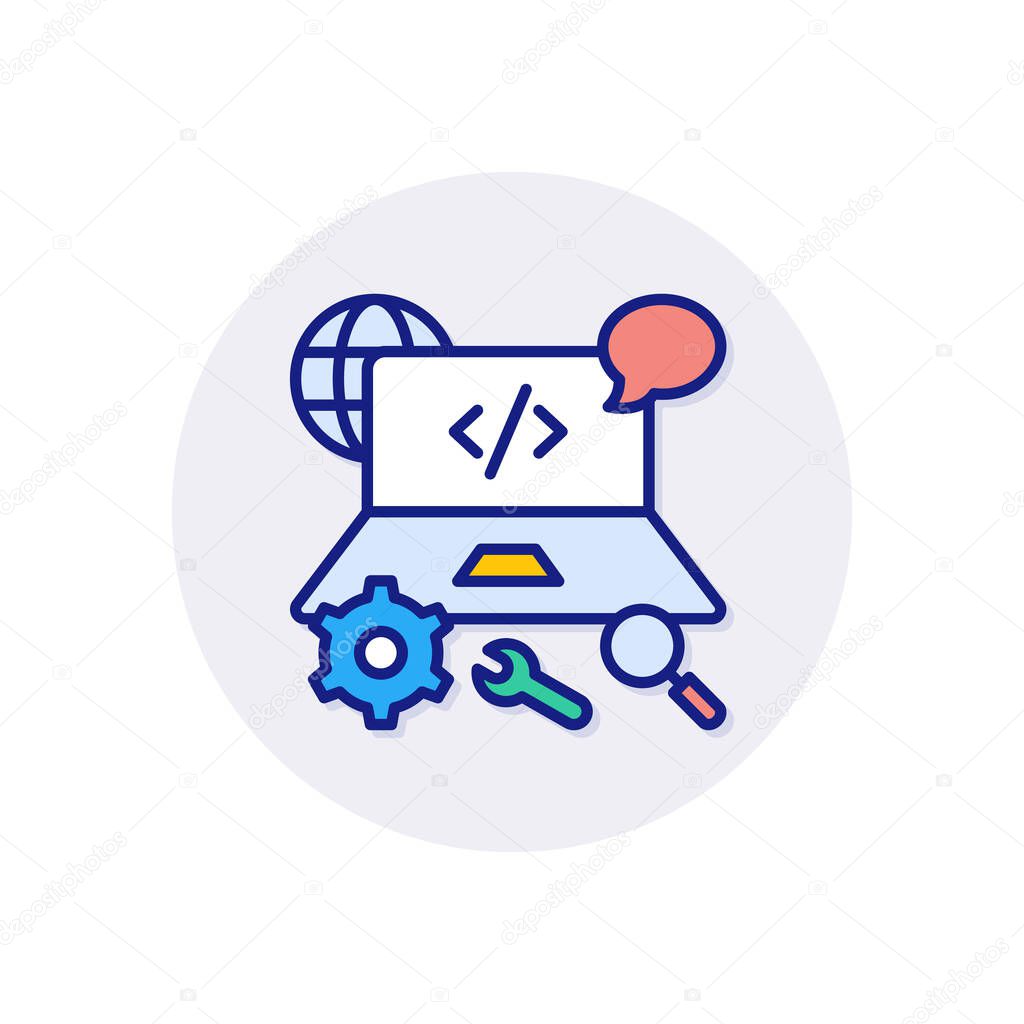 Code Programming icon in vector. Logotype