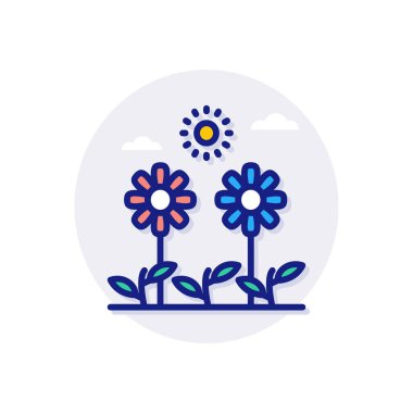 Vektör içinde bitki simgesi. Logotype