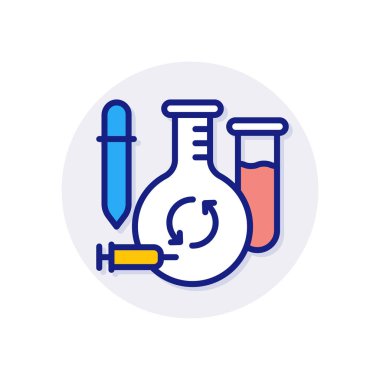 Tıbbi atık simgesi vektörde. Logotype