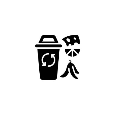 Vektör olarak yiyecek atığı simgesi. Logotype