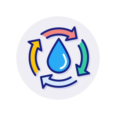 Su Döngüsü simgesi vektörde. Logotype