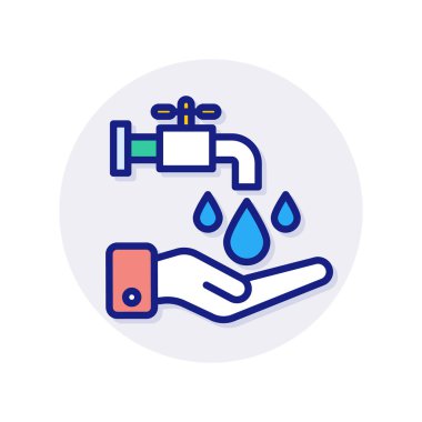 Su simgesini vektörde kaydet. Logotype