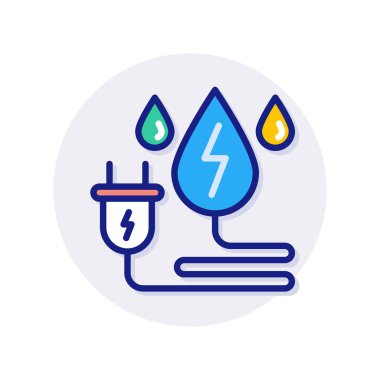 Su Enerjisi simgesi vektörde. Logotype