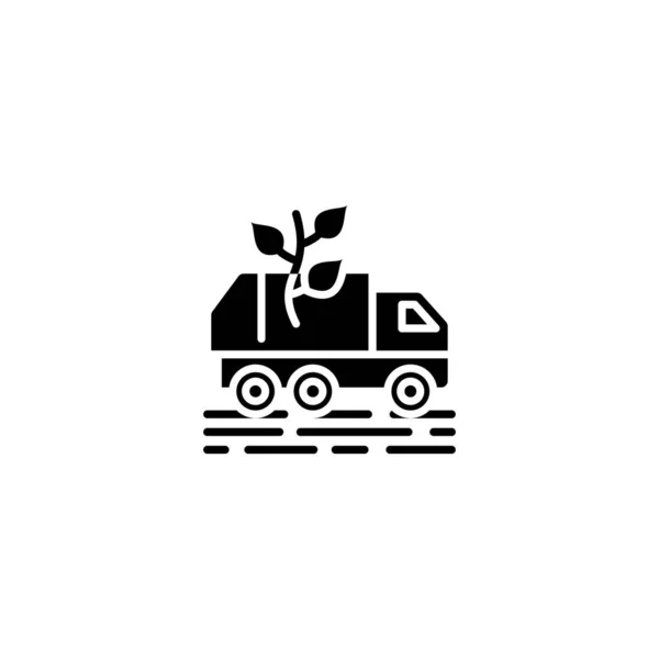 Icona Riciclaggio Della Spazzatura Nel Vettore Logotipo — Vettoriale Stock