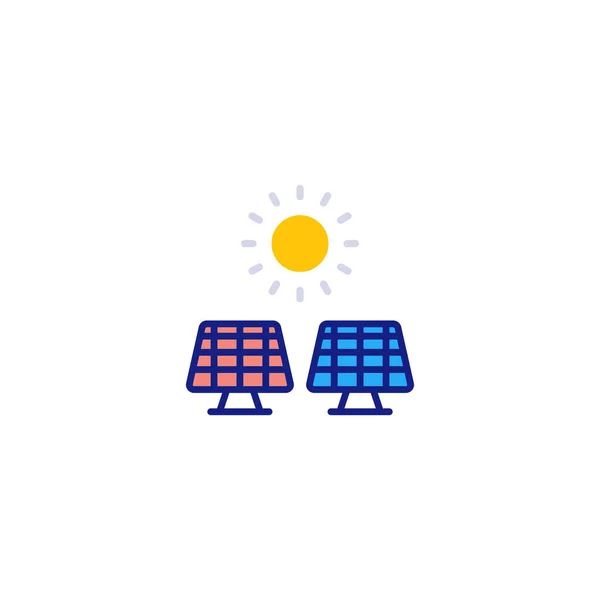 Vektör Olarak Güneş Enerjisi Simgesi Logotype — Stok Vektör