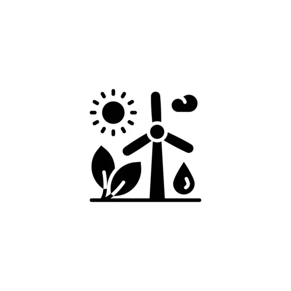 Icône Energies Renouvelables Vecteur Logotype — Image vectorielle