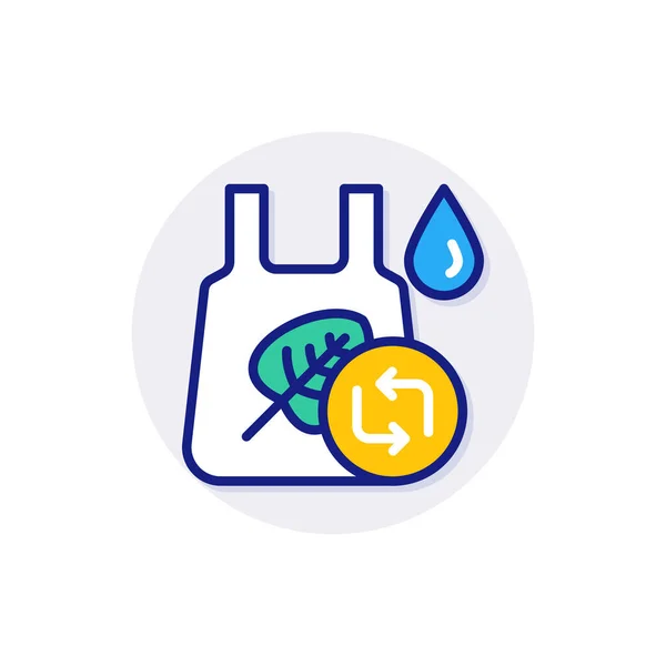 Umweltfreundliche Tasche Symbol Vektor Logotyp — Stockvektor