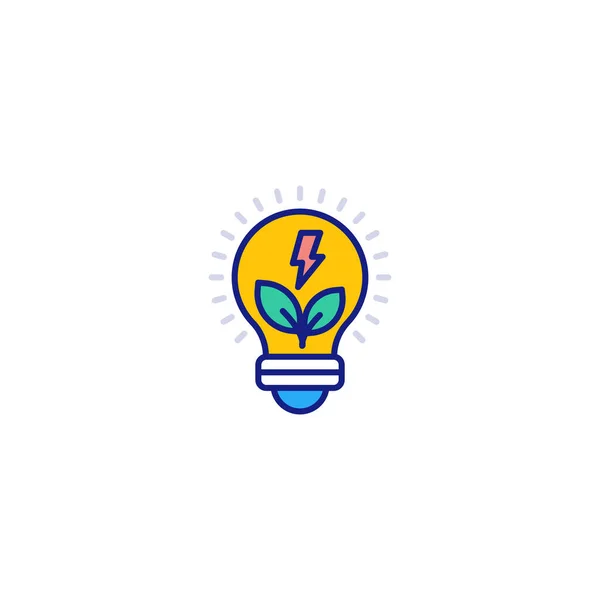 Icona Dell Energia Pulita Nel Vettore Logotipo — Vettoriale Stock