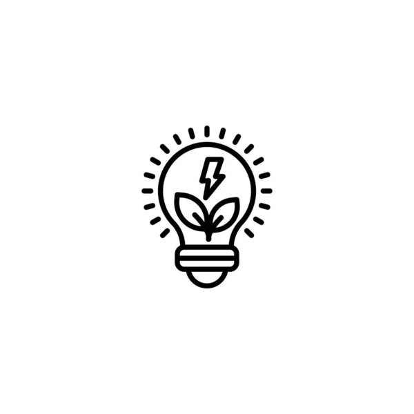 Icona Dell Energia Pulita Nel Vettore Logotipo — Vettoriale Stock