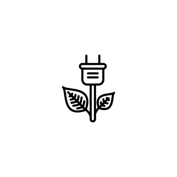 Nachhaltige Energie Symbol Vektor Logotyp — Stockvektor