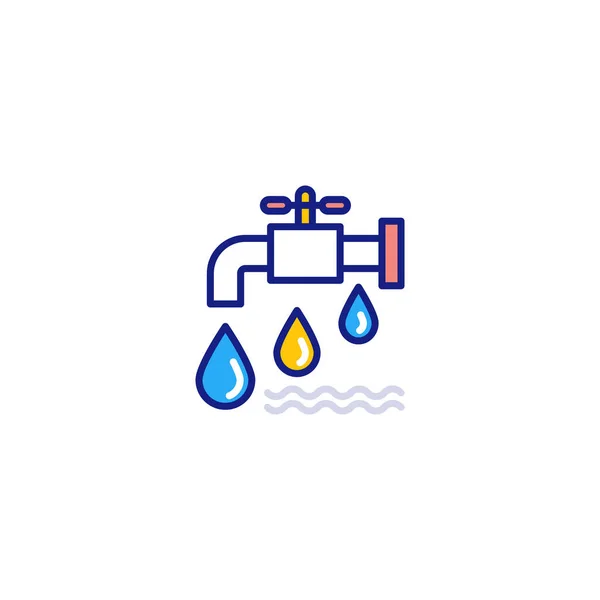 Wasser Symbol Vektor Logotyp — Stockvektor