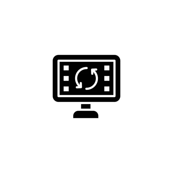 Icona Riciclaggio Elettronico Vettore Logotipo — Vettoriale Stock
