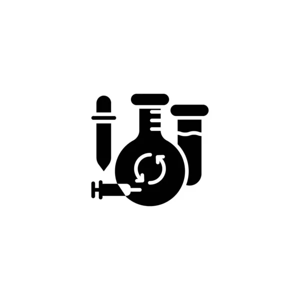 Ícone Resíduos Médicos Vetor Logotipo — Vetor de Stock