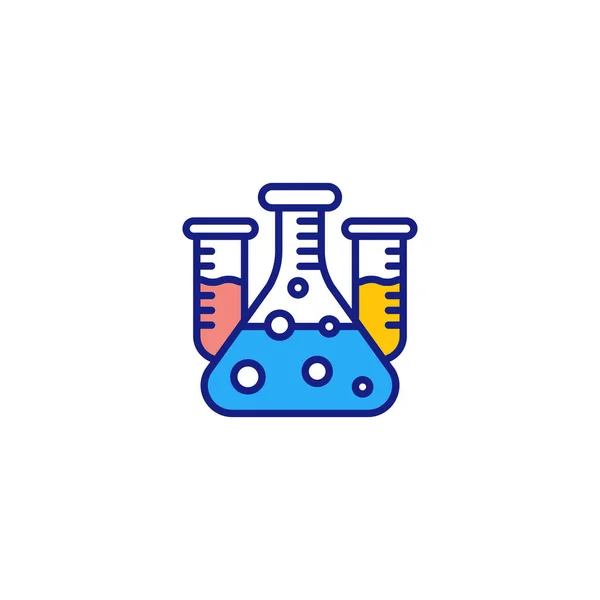 Εικονίδιο Αντίδρασης Χημικών Διάνυσμα Λογότυπο — Διανυσματικό Αρχείο