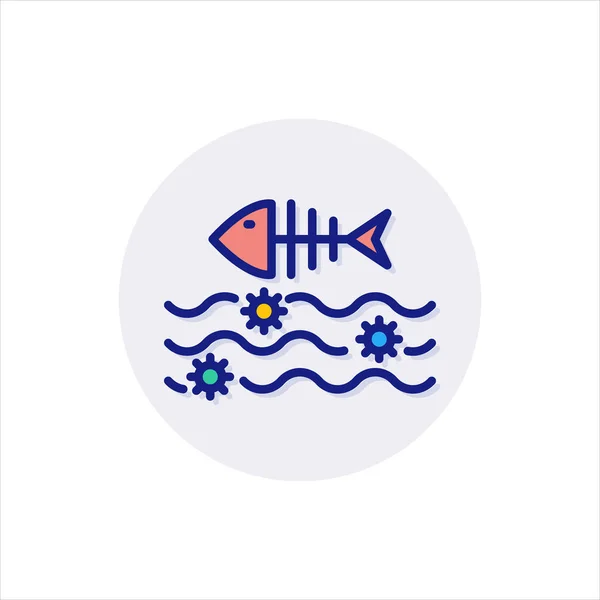 Water Pollution Icon Vector Logotype — Stock Vector