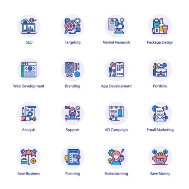 Düzey Çember Simgeleri - Vektörler