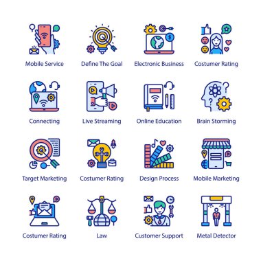 Simgeleri Doldurulan Kurum - Dokunuldu, Vektörler