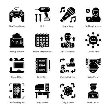 Ev Glifi Simgelerinden Çalışma - Katı, Vektörler