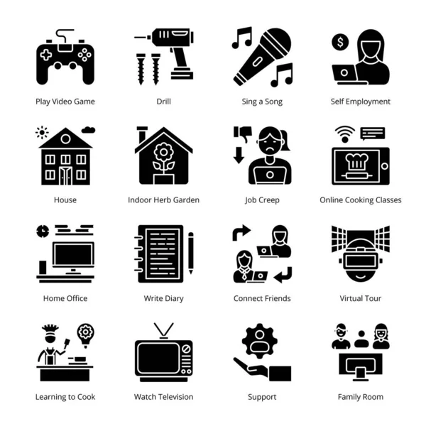 Ev Glifi Simgelerinden Çalışma - Katı, Vektörler