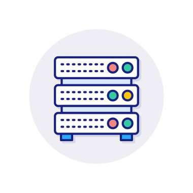 Veri Sunucusu simgesi vektör olarak. Logotype
