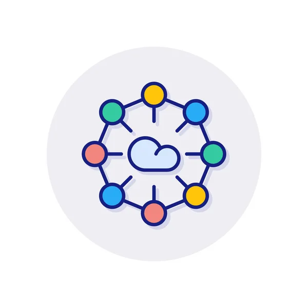 Значок Cloud Computing Векторе Логотип — стоковый вектор