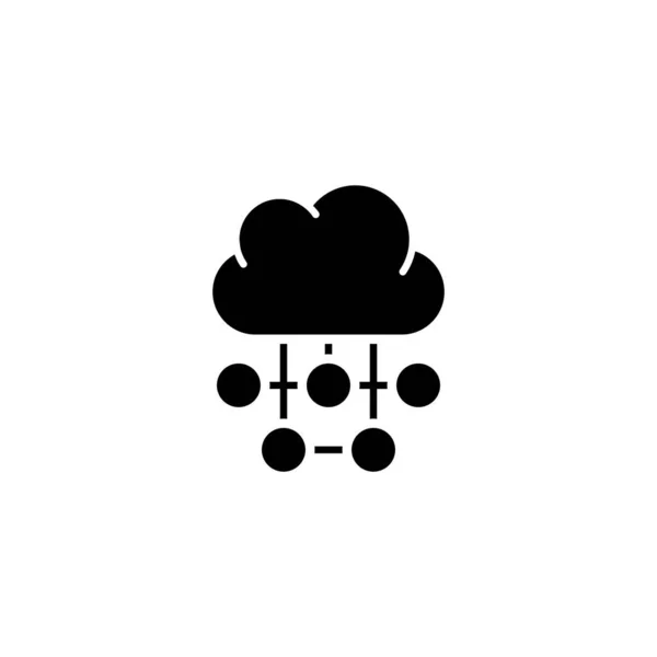Icono Conexión Nube Vector Logotipo — Vector de stock